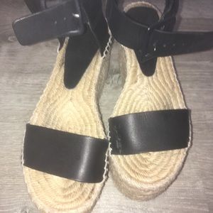 Vince black  platform sandals